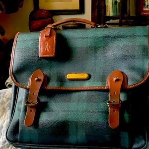 Ralph Lauren black watch school boy briefcase